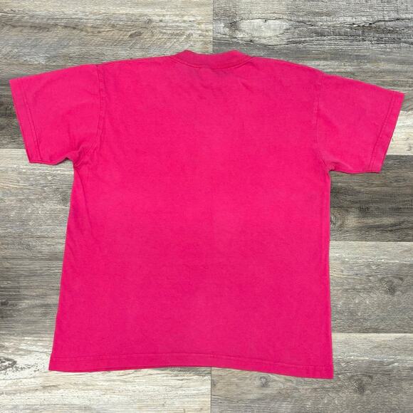 Vintage 90s Simply Basic Flower Garden Pink Womens L Cottagecore Grandma T-Shirt - Picture 3 of 13